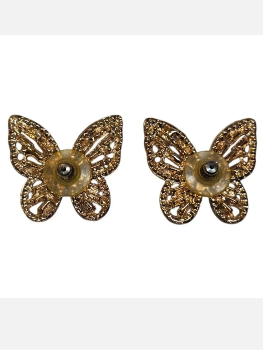 Butterfly Earrings Large Colorful Multicolor Crystal Encrusted Fashion Jewelry - Picture 5 of 6